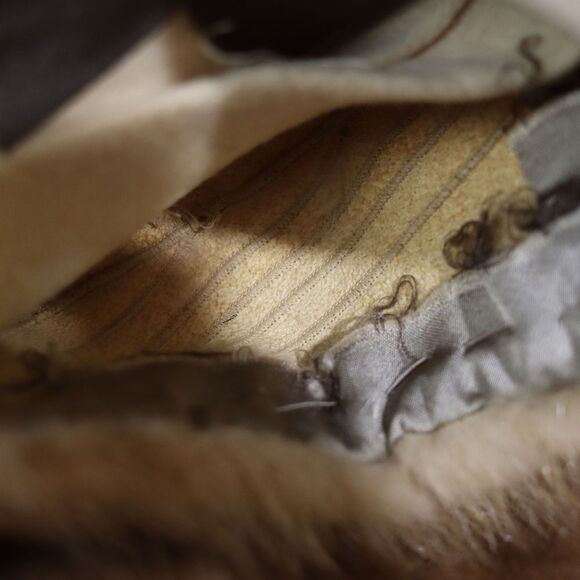 Vintage Mink or Fox Fur Stole Wrap with Pockets Old Money Glam Mob Wife OS - Picture 15 of 16